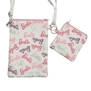 Handmade Barbie White and Pink Crossbody Bag Set